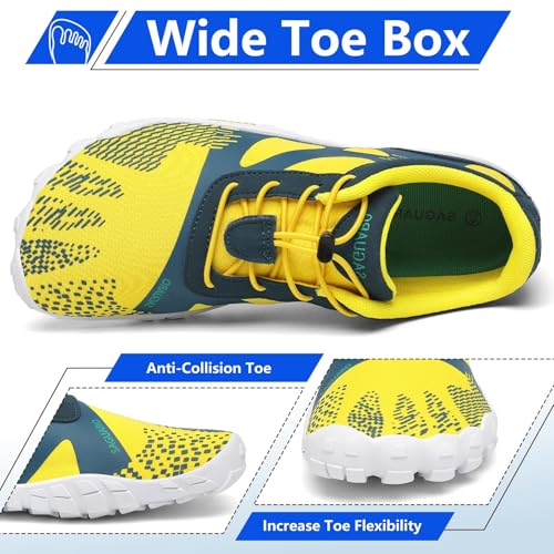 Image of SAGUARO Womens Mens Barefoot Shoes Minimalist Trail Runner Wide Toe Box Zero Drop Outdoor Cross Training Shoe