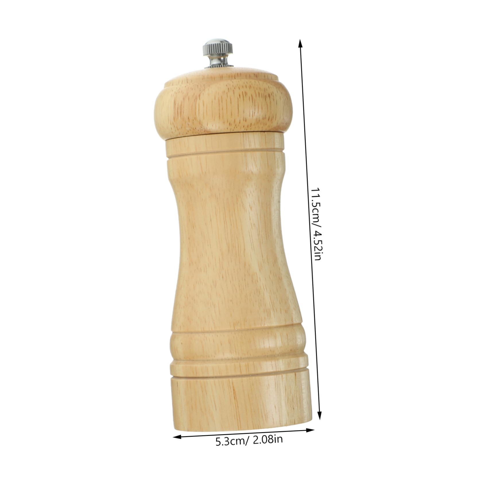 HOLIDYOYO 1pc Manual Mill Hand Grinder Pepper Mill and Salt Shaker Kitchen Gadget Pepper Grinder Salt Grinder Muller Manual Pepper Mill Manual Grinder for Pepper Wooden Khaki