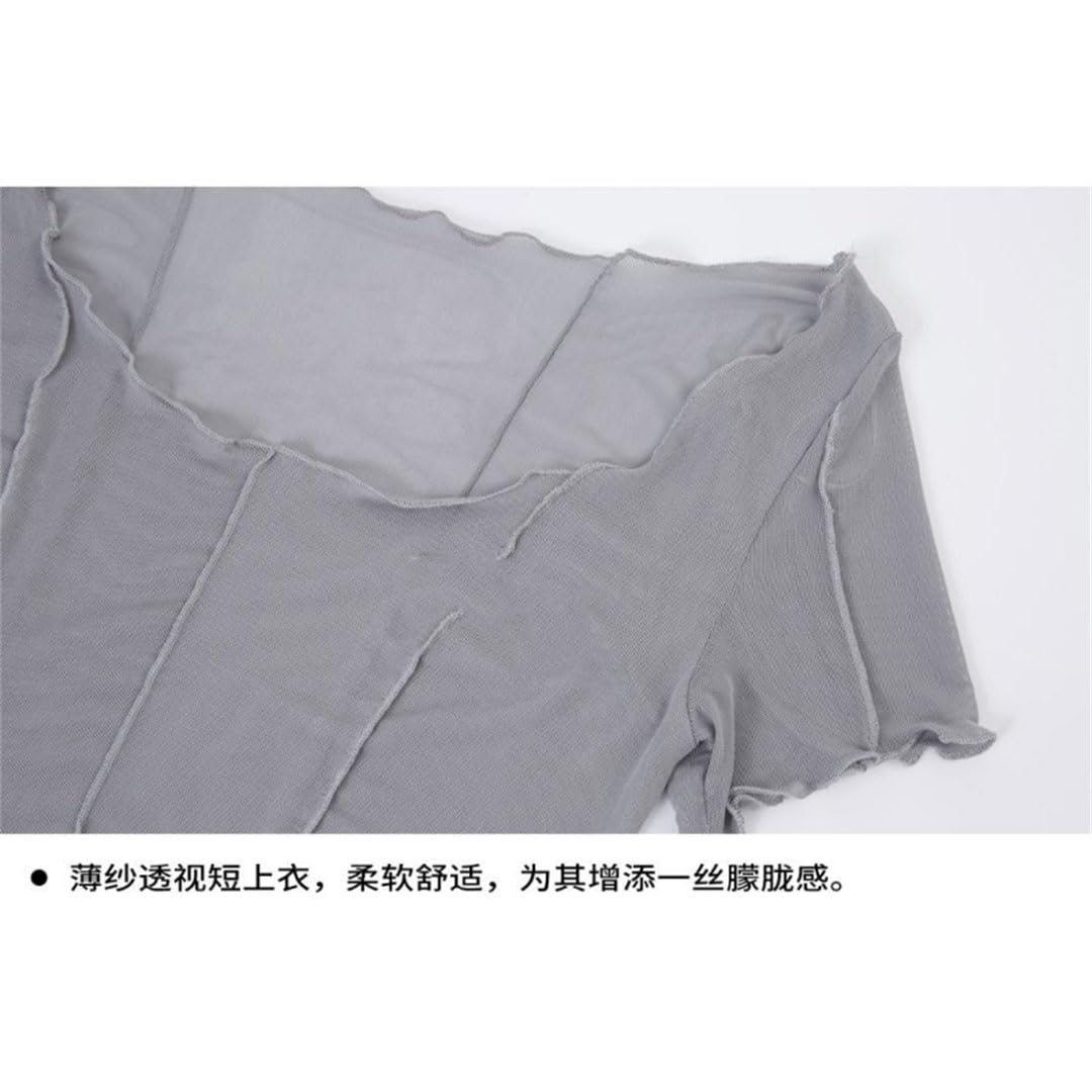 Halter Camis gasa fuera del hombro lazo nudo mujeres top corto