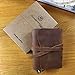 Leather Pocket Notebook - Small Refillable Travelers Journal for Men and Women, Handmade Passport Size Notebook, Diary or Sketchbook for Traveling - Ideal for Writing & Daily Planner 5.4x4.3