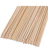 Bastoncini in legno, 30 bastoncini di legno per progetti artigianali e lavori artistici (5 mm x 20 cm)