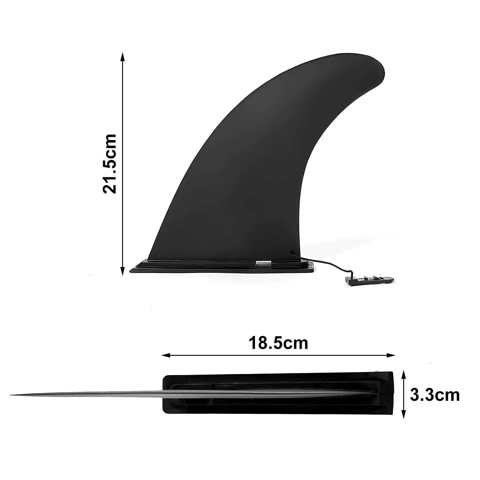 APOMOONS Removible Universal Quilla Paddle Surf, 9 Pulgadas Reforzado Aleta Paddle Surf Sup Fin Accesorios Paddle Surf para Longboard Surf, Paddle Board Inflable, Foam Surfboard, Kayak Hinchable
