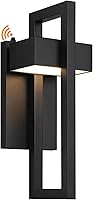 Vista 1 de Luces LED de pared para exteriores del atardecer al amanecer, iluminación exterior moderna de 12 W, aplique de pared negro para exteriores, 3000 K