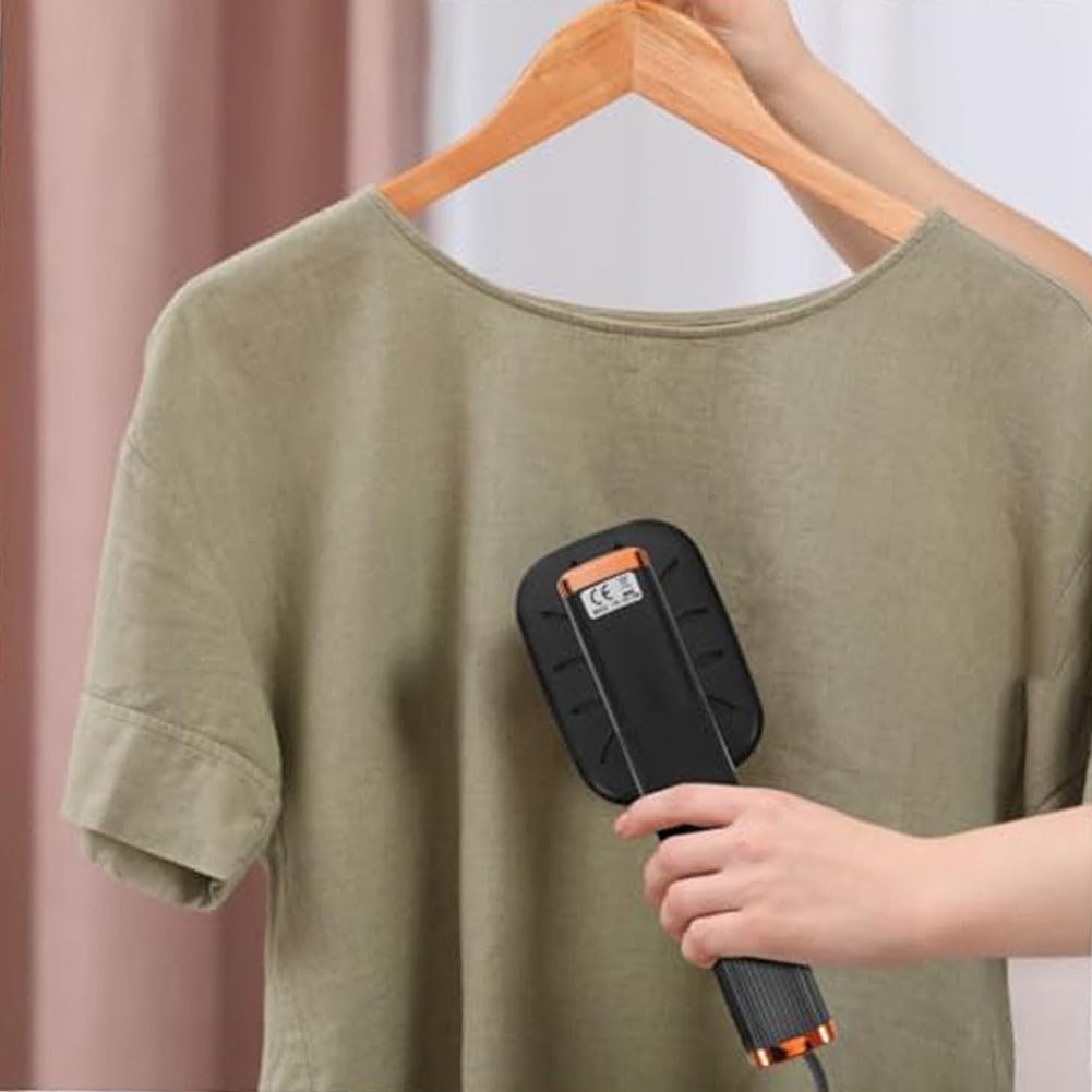 Mini fer à repasser à vapeur portable, avec alimentation USB, compact et portable, rotatif à 180 degrés, pour la maison et les voyages (noir)