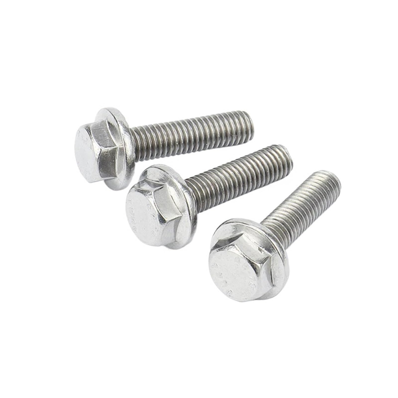 1/10 pz 304 In Acciaio Inox GB5789 Testa Esagonale Con Flangia Seghettata Vite M5 M6 M8 M10 M12(35mm M6 (10pcs))