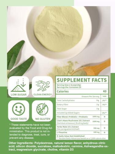 Image of TeeLux Yerba Mate Tea Instant Powder, Premium Smooth Blend with Matcha and Natural Strawberry Flavor
