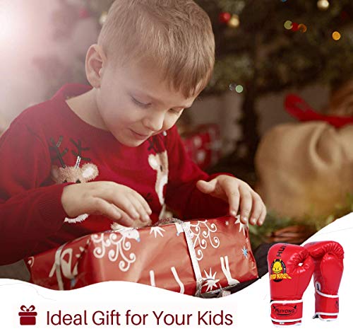 image for HUINING Kids Boxing Gloves, Kids Training Gloves Punch Mitts MMA Glove