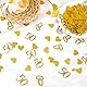 Goldene Hochzeit Deko Konfetti, 180 Stk Streudeko Tischdeko Hochzeit Gold, Streudeko Glitzer Konfetti mit Ring, 50, Herz Motiven, für 50 Jahre Jubiläum Hochzeitsdekoration(Goldene Hochzeit)