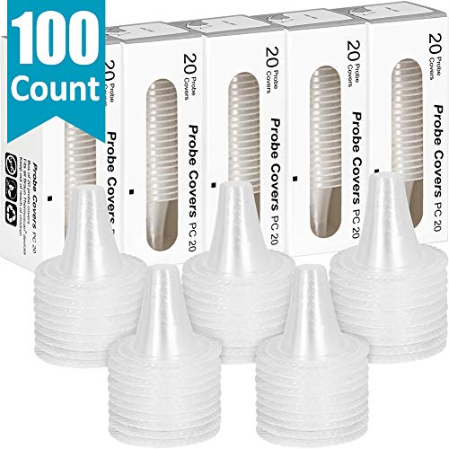 100 Counts Ear Thermometer Probe Covers/Refill Caps/Lens Filters for All Braun ThermoScan Models