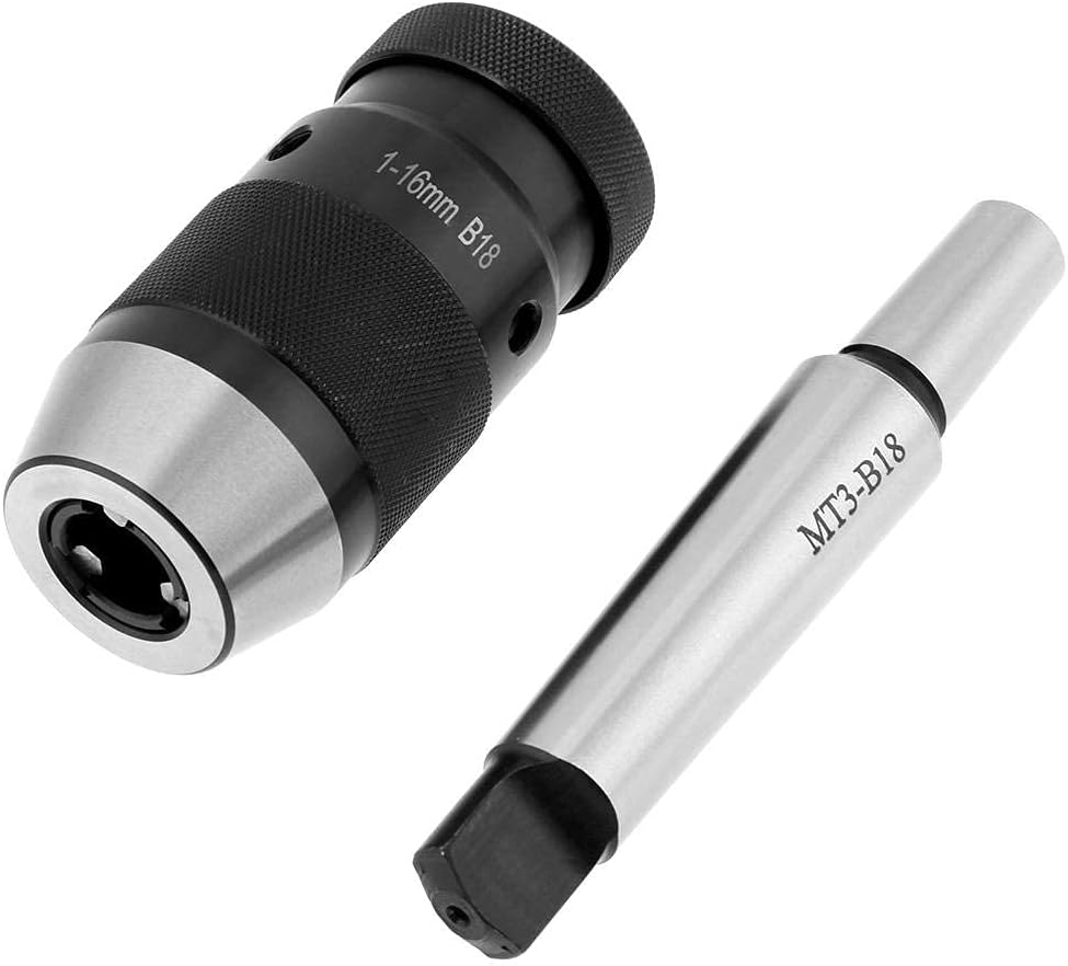 Keyless Lathe Drill 0-16mm Capacity 45# Steel Self Tighten with Arbor, Widely Used for Various Machines