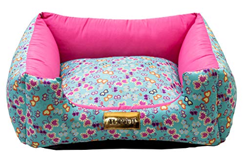 Cama Luxo Para Cachorro Luppet Pequeno Porte até 5kg Rosa Borboleta M