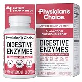 Physician's CHOICE Digestive Enzymes for Bloating & Digestion - Fast-Acting 16 Enzyme Formula with Organic Prebiotics & Probiotics for Gut & Digestive Health - Meal Time Discomfort Relief - 60 CT