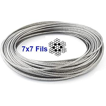Cavo In Acciaio Inox A4 Diametro 6 Mm – 7x7 Fili, Lunghezza 10 Metri – Carico Rottura 1800kg Per Ringhiere E Tensioni - 3
