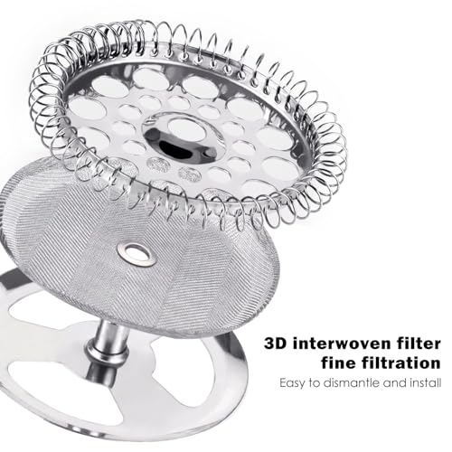 Filtro de prensa francesa, filtro de substituição de tela de malha francesa de aço inoxidável AMOHEE