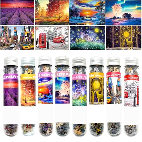 8 Puzzles Pequeños Mini Rompecabezas para Adultos 150 Piezas 6 x 4 Pulgadas miniatura 1