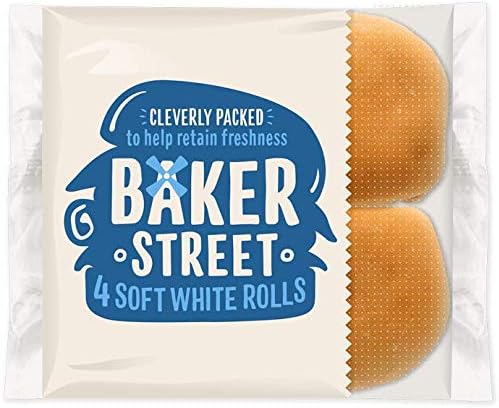 Baker Street 4 Soft White Rolls (Pack of 3) - Total 12 Rolls