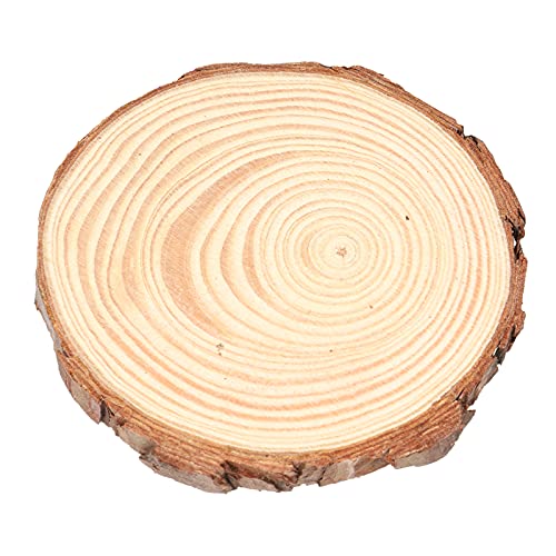 Natural Wood Slices Craft Unfinished Wood kit Circle Wooden Discs for Arts Wood Slices Christmas Ornaments DIY Crafts(9~10cm)
