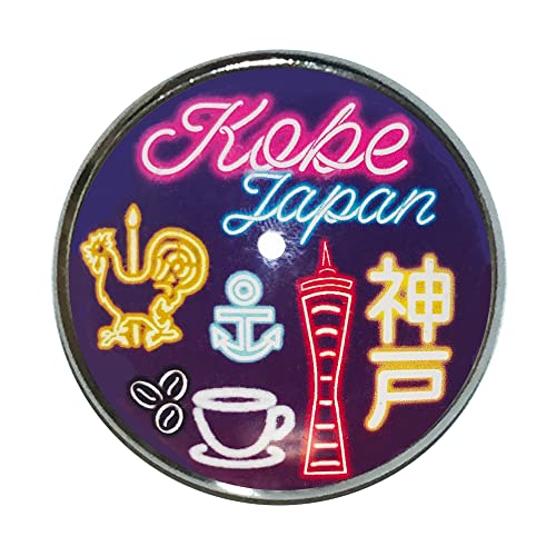 神戸 ピンバッジNeonダークパープル 風見鶏 kobe ピンバッチ 神戸