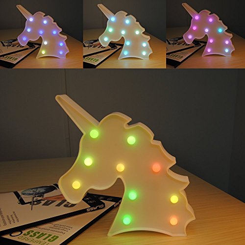 Unicorn Led Night Light Decorative Marquee Signs Light-Wall Decoration For Living Room,Bedroom,Home, Christmas,Party As Kids Gift (Battery Operated) (Colorful Unicorn Head) #TOP2