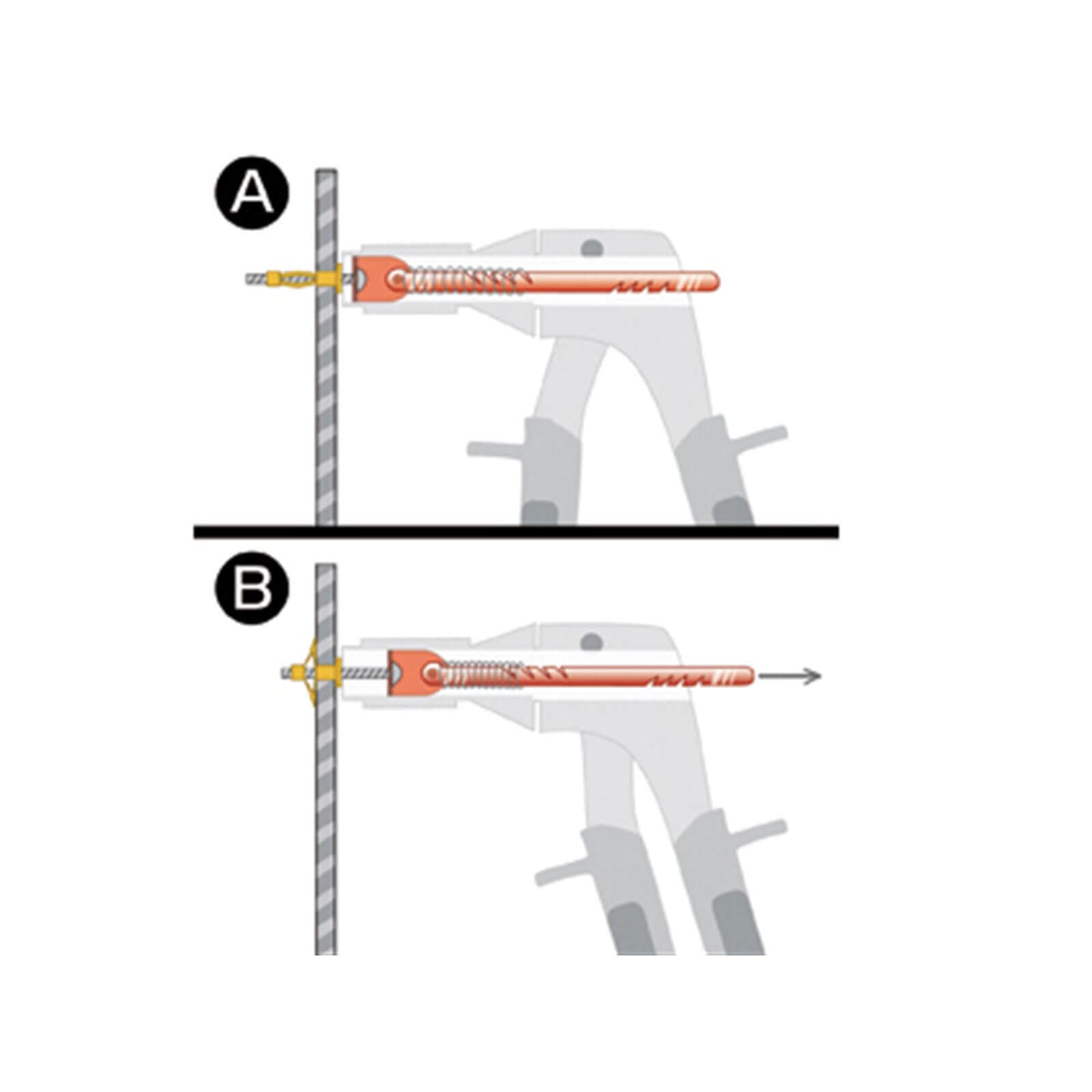 Edma ULTRA-FIX® - Pistolet d'expansion pour chevilles métalliques universelles & STANLEY FATMAX Niveau Magnétique 60 cm I-Beam - Aluminium Résistant et Léger - Antichocs
