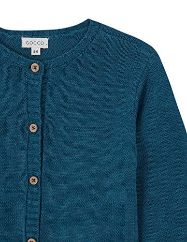 Gocco Mädchen Chaqueta Punto Pullover, Petroleumgrün, 7-8 Jahre