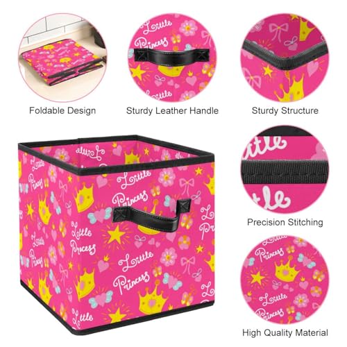 Bacs de rangement pour jouets : la solution pliable rose motif fleurs - 5