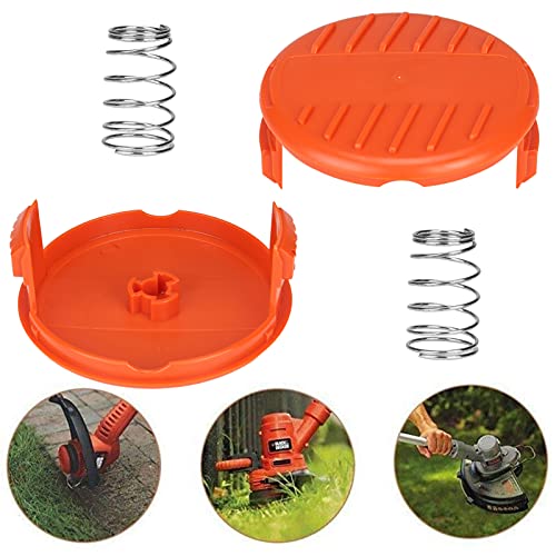 Image of THTEN RC-100-P Spool Cap Spring Fit for Black+Decker AF-100 AFS Trimmers | RC100P,385022-03 Compatible with Black and Decker Weed Eater Cover,Weed Wacker Caps Grass Trimmer Parts for AFS Trimmer