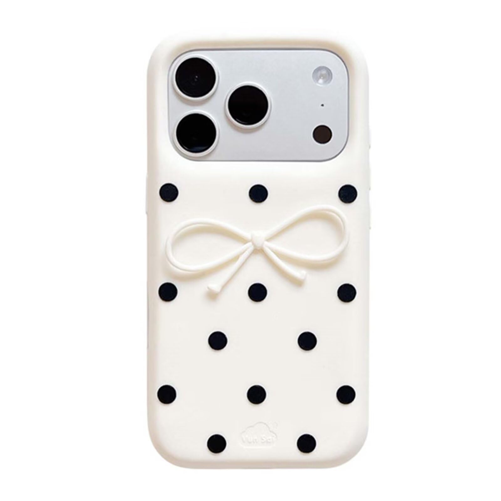 Amazon.co.jp: JIANING 対応iPhone16/17ケース 可愛い 水玉模様 リボン