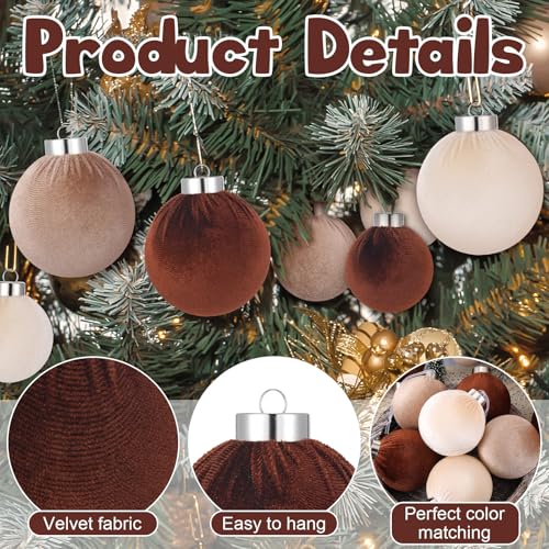 Boules de Noël en velours incassables pour décorer sans risque de casse - 7