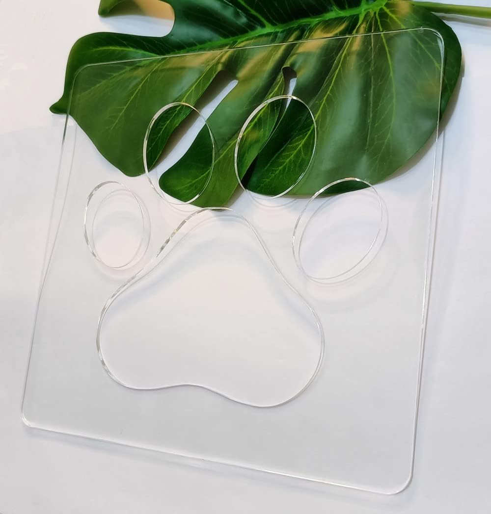 Paw Print Template,Router Template,Clear Acrylic Template,Acrylic Router Template (7.5" x 7.5")