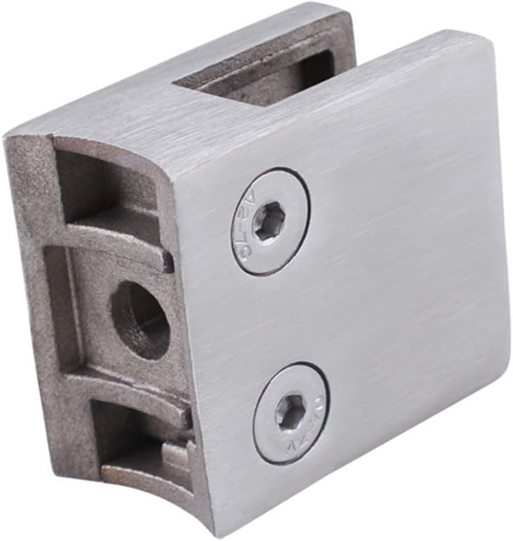 Adjustable Glass Shelf Brackets (4 Pack) – 1/3"-1/2" 304 Stainless Steel Clamps for Floating Shelves/Railings