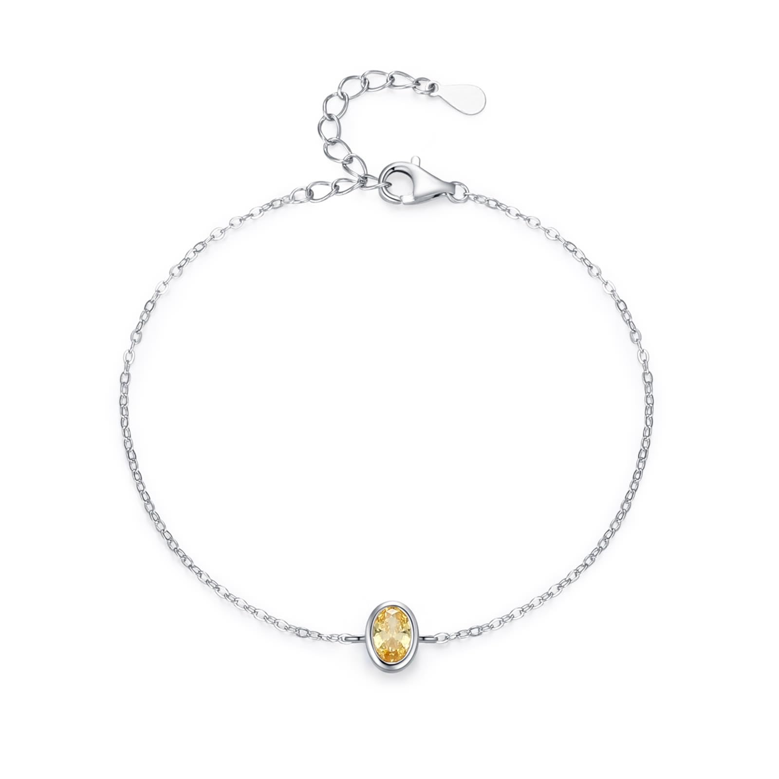 Au 375/585/750 - Bracciale classico da donna, in oro bianco 9 K/14 K/18 carati