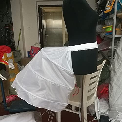 Lady Victorian Bustle Rococo Dress Pannier Petticoat Hoop Skirt Party Dress Lining for Women White4