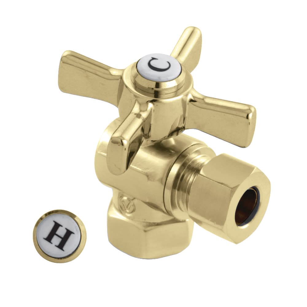 Kingston Brass CC33102ZX Millennium 3/8-inç FIP X 3/8-inç OD Sıkıştırma Açısı Durdurma, Parlak Pirinç