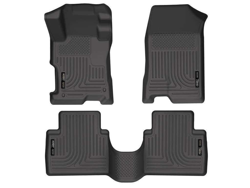 Husky Liners Weatherbeater Floor Mats Fits 2008-2012 Honda Accord 4 Door Front 2nd Row 3-pc Black - 98401