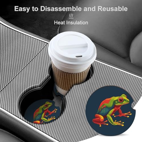 Portavasos para auto con diseño animal 2.6" 2 pack miniatura 4