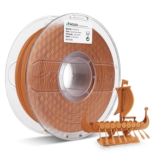 AMOLEN PLA Printing Filament 1.75mm Wood, 3D Printer Filament Add 15% Real Wood Fiber, Matte and Frosted 3D Filament, 1.75 PLA Filament 3D Printing, 1kg