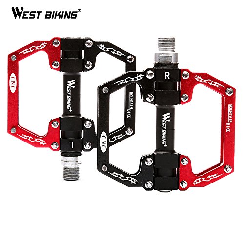 Generic Black Blue Mountain Bike Pedales Bicicleta MTB Bicycle Pedal Axle 9/16" MTB Hollow