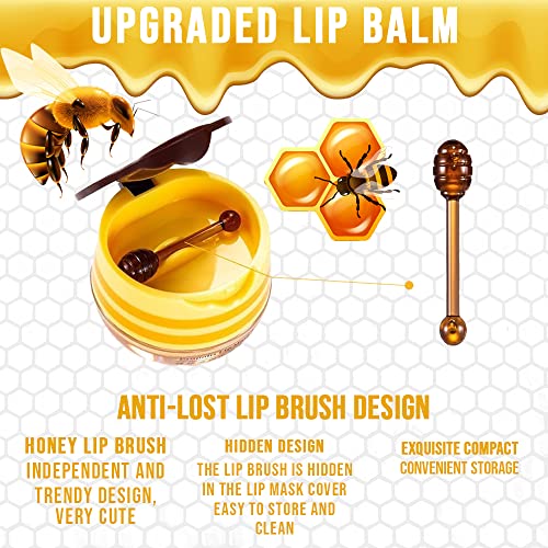 Bee Balm Lip Balm Honey Pot - Propolis Moisturizing Honey Lip Mask Lip Balm - Hydrating & Prevention Dry And Cracked Lip Scrubs Exfoliator - Nourishing Lip Balm Sleeping Lip Mask - Cracked Lip Scrubs #TOP3