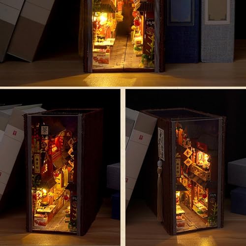 Booknook style chinois avec LED : serre-livres miniature créatif à fabriquer - 3