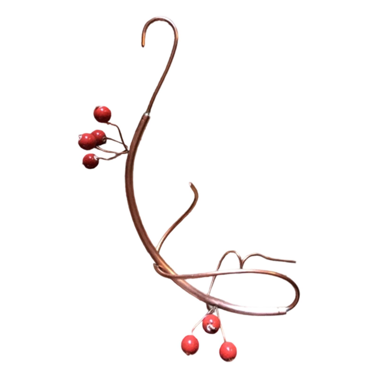 Xinsheinelry Handcrafted Butterfly Hammock Feeder with Red Berries Metal Design Fit for Garden Decoration Attracts Butterflies Birds Hanging Butterfly Feeder Hook