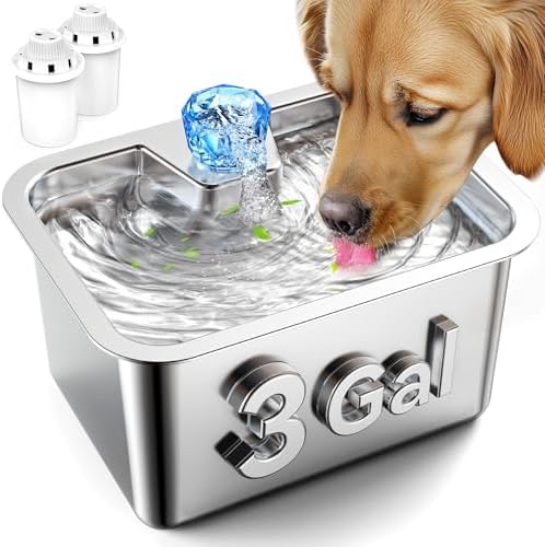 Gallon Dog Water Fountain For Large Dogs, 13L Stainless