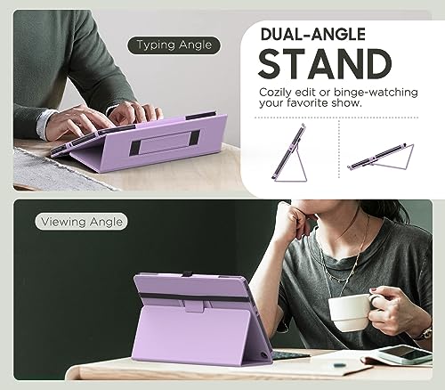 Image of MoKo Case Fits All-New Amazon Kindle Fire HD 10 & 10 Plus Tablet (13th /11th Generation, 2023 /2021 Release) 10.1 inch - Slim Folding Stand Cover with Auto Wake /Sleep, Taro Purple