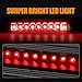 Cxdar Third 3rd Brake Light LED for 2007-2012 Dodge Nitro, High Mount Rear Brake Lights Assembly for 07-12 Dodge Nitro, Waterproof Center Cab Lamp Stop Light (Black)