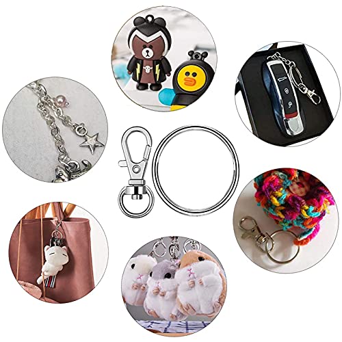 Moschettone con Anello Girevole, 50 Pcs