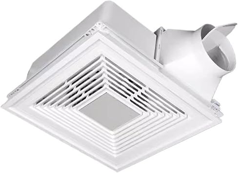 Exhaust Fan Kitchen Grease Extractor Fan Bathroom 60W Powerful Exhaust Fan Integrated Ceiling Mute Ventilation Fan 30 * 30cm White