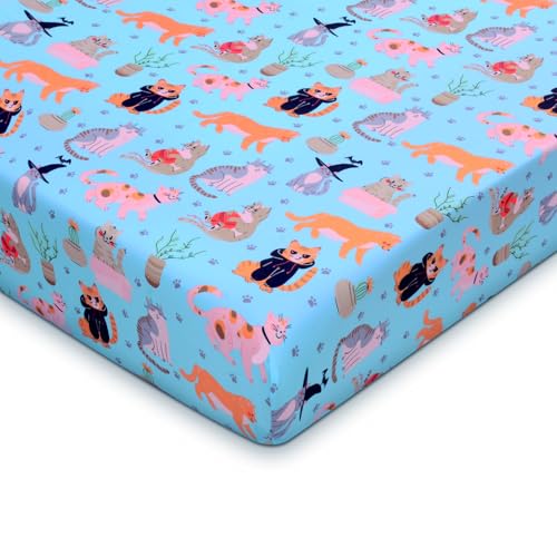 UOMNY Crib Sheet,Cat Crib Sheets Baby Sheet for...