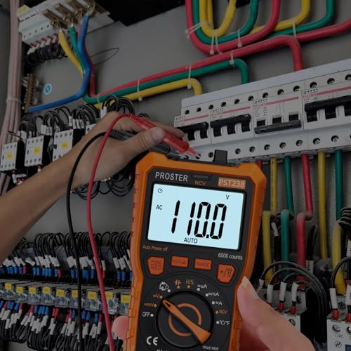 Proster Digitales Multimeter 6000 Zähler TRMS Auto Range NCV Detektor DC/AC Spannungsstrom...
