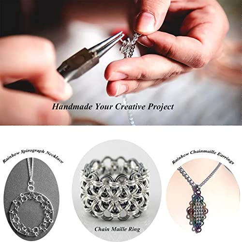 ALEXCRAFT Sterling Silver Jump Rings for Jewelry Making 4mm 5mm 6mm 7mm 8mm 10mm 925 Sterling Silver Open Jump Rings for DIY(60 PCS)