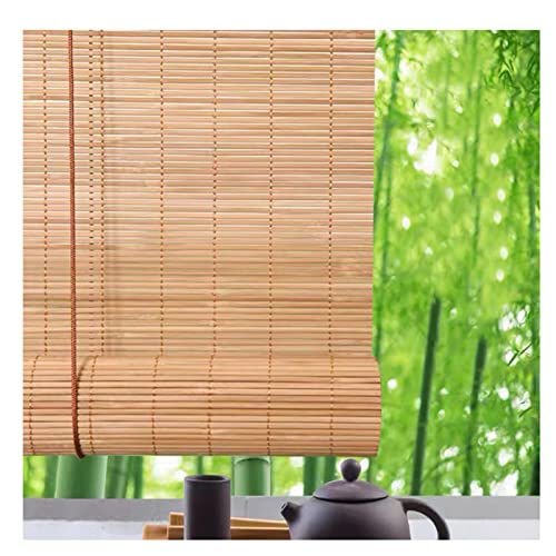 SHUDONGDEN Persianas De Rodillos De Bambú, Blackout Bamboo Roller Shades, Filtrado De Luz Roll Up Persianas, Madera Natural Protección UV Filtrado Filtrado Trasas Romanas,W60xH240cm/24x95in Cover